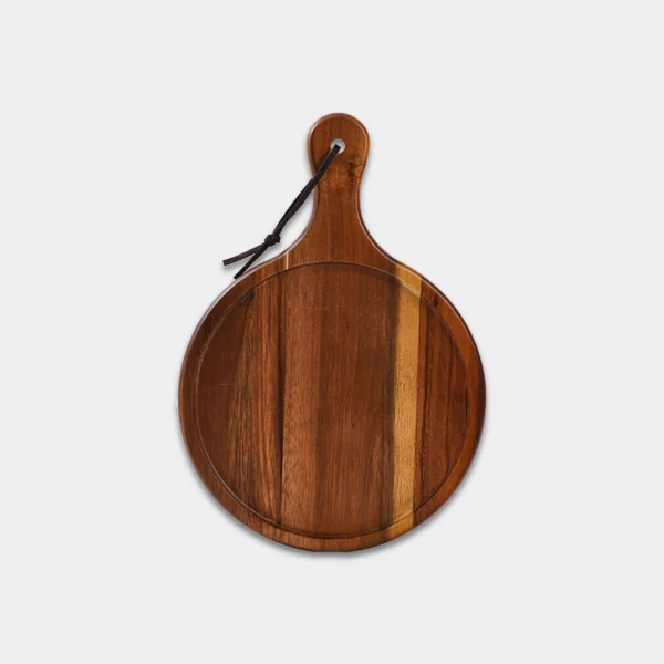 Round Slotted Acacia Pizza and Steak Plank