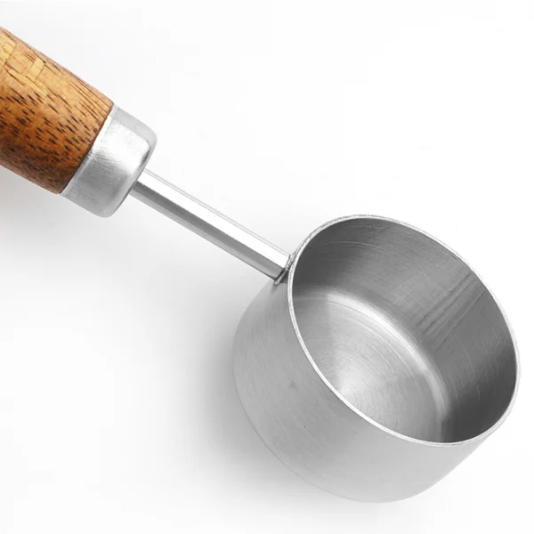 15ML 304 Stainless Steel Acacia Wood Coffee Spoon