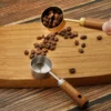 15ML 304 Stainless Steel Acacia Wood Coffee Spoon