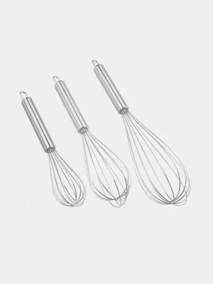stainless steel manual egg beater with large whisk head ergonomic handle for home baking