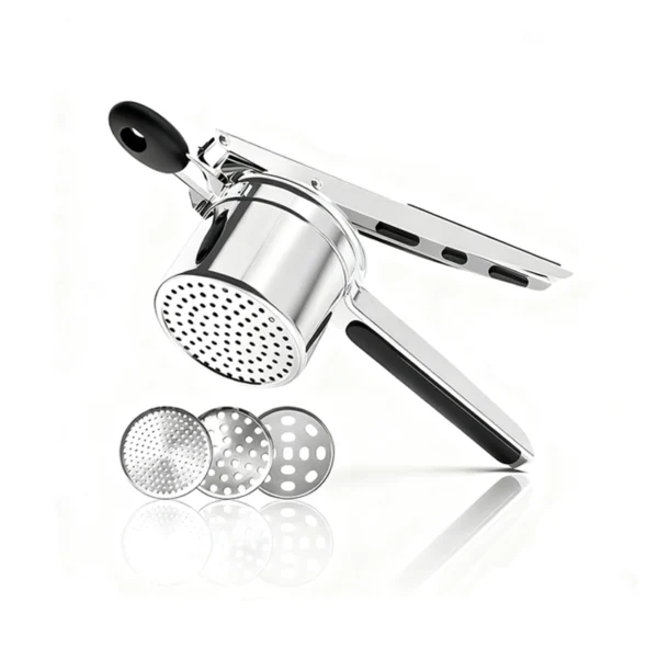 3 interchangeable discs for different mashed potato textures - potato ricer accessory