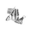 14-piece food-grade stainless steel measuring cups & spoons set with dual-scale markings for commercial bakery