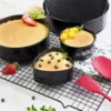 non-stick lockable baking pan set for home baking with spatula paper