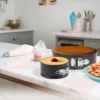 non-stick lockable baking pan set for home baking with spatula paper