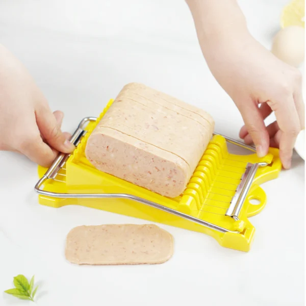 Multi-Function Luncheon Meat Ham Potato Egg Slicer011 family using multi-function slicer for home meal prep