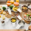 commercial measuring tools set in restaurant kitchen for ingredient portion control