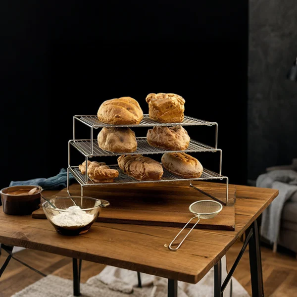 non-stick baking cooling rack for cooling fresh bread